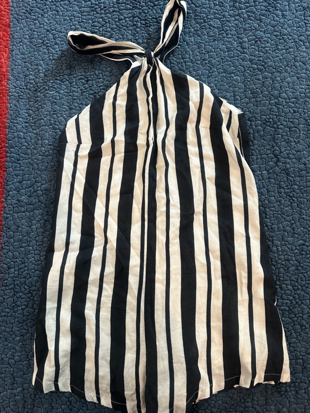 FARM Rio Black and White Vertical Stripe Romper